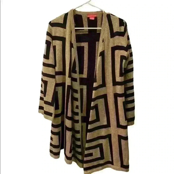 Sunny Leigh Black and Gold Cardigan - Picture 1 of 3